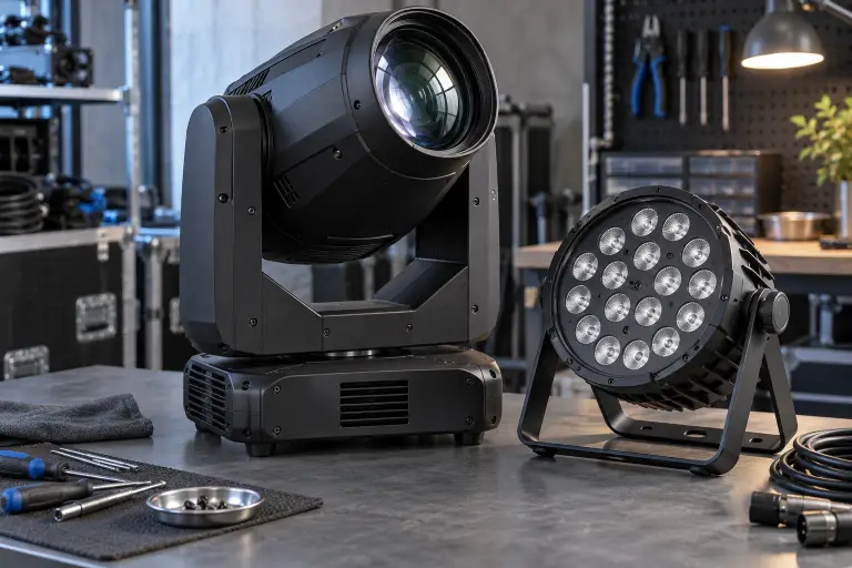 Moving-head stage light and LED event light